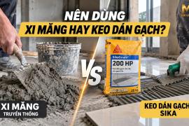 Nên dùng xi măng hay keo dán gạch khi ốp lát nhà ở?
